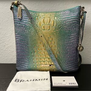 Brahmin Katie VIOLA OMBRÉ MINI MELBOURNE W/Leather Eye Medallions NWT